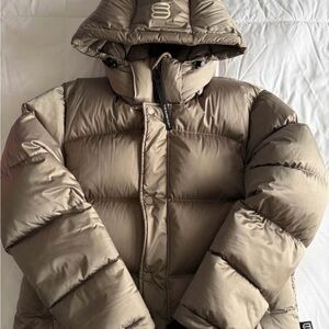 Modern Taupe Satin Flex Super Puff